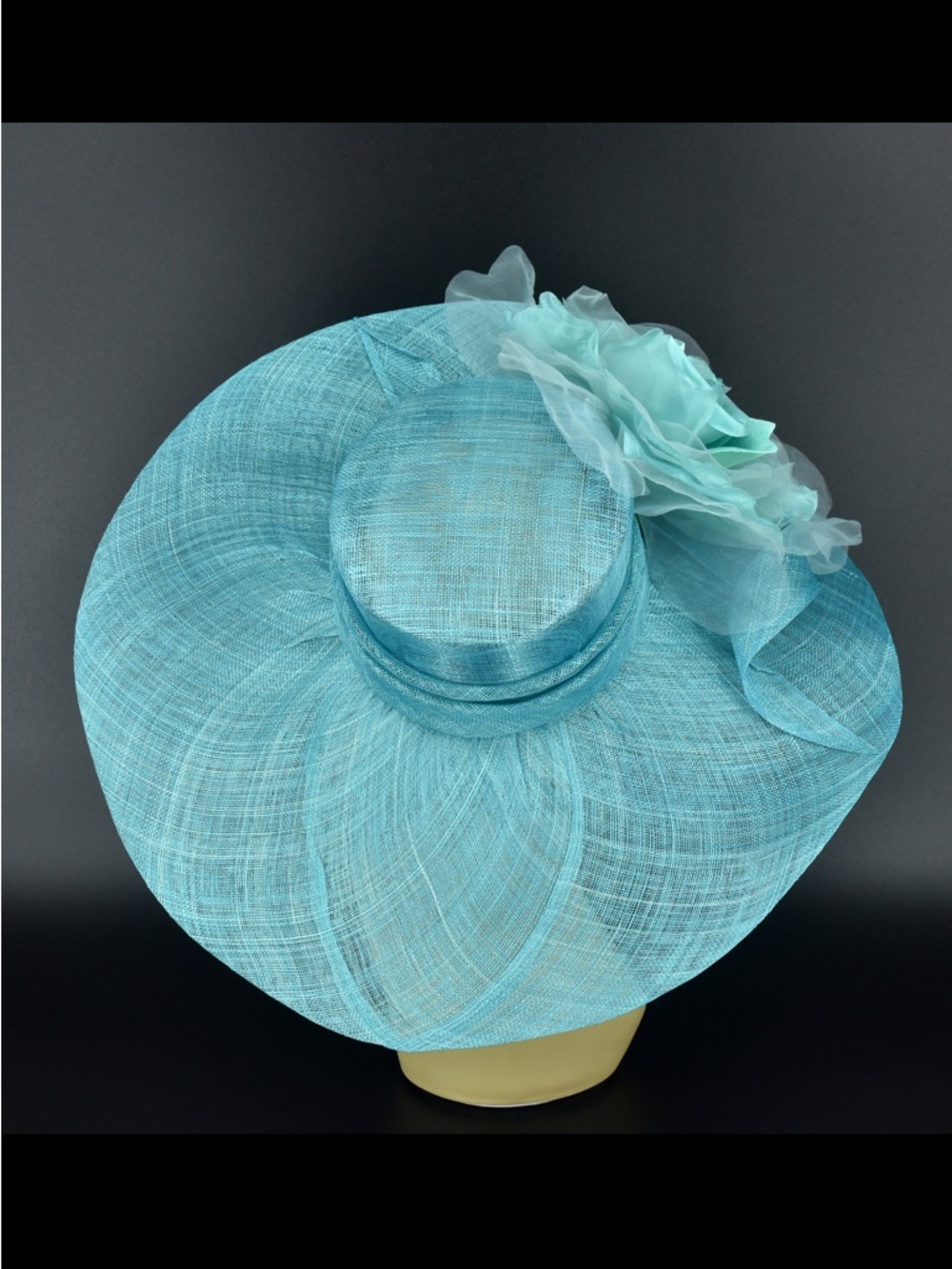 Turquoise Kentucky Derby Hat - Picture 2 of 3